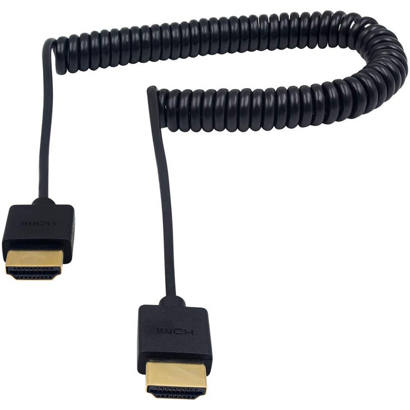 Duttek 4K HDMI Extender, Extreme Thin Male to Male Coiled Cable for 3D and 4K Ultra HD TV Stick, HDMI 2.0 Cord Extension Converter (2.5M/8.2FT) - Image 1